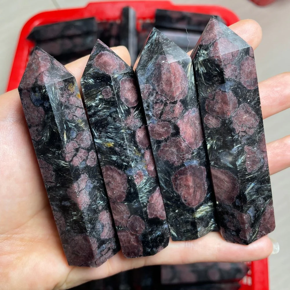 Garnet Mixed Astrophyllite Tower Point Wholesale - Image 3