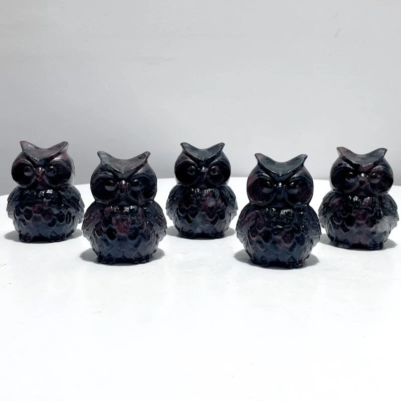 Garnet Owl Carving Wholesale - Image 6