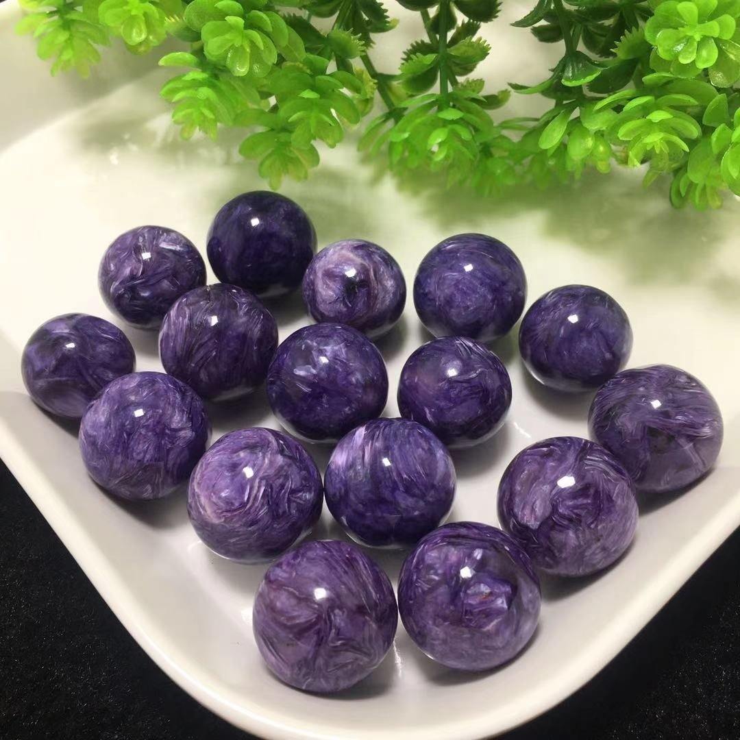 Gem Grade Charoite Spheres 0.6in(1.5cm) - Image 3