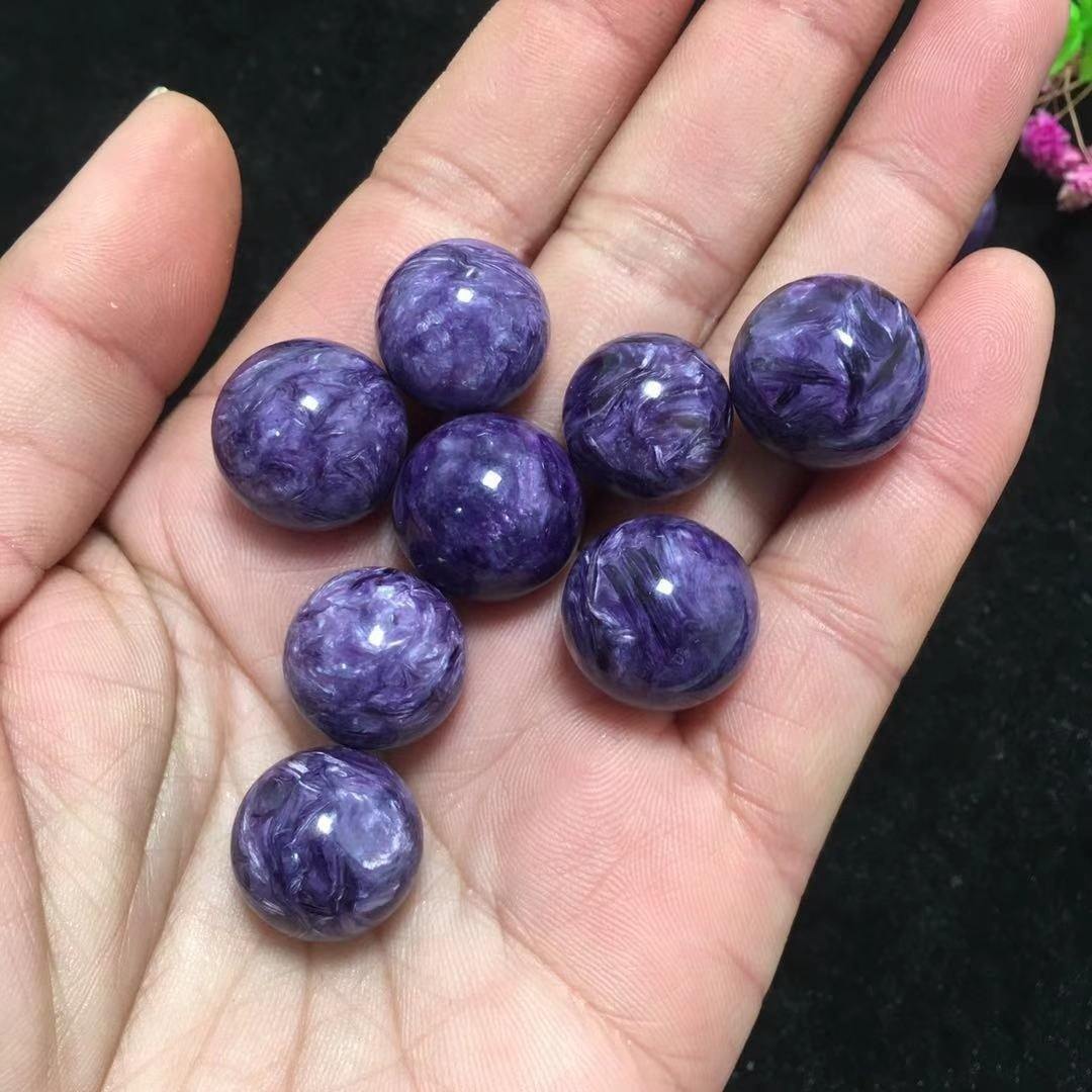Gem Grade Charoite Spheres 0.6in(1.5cm) - Image 4