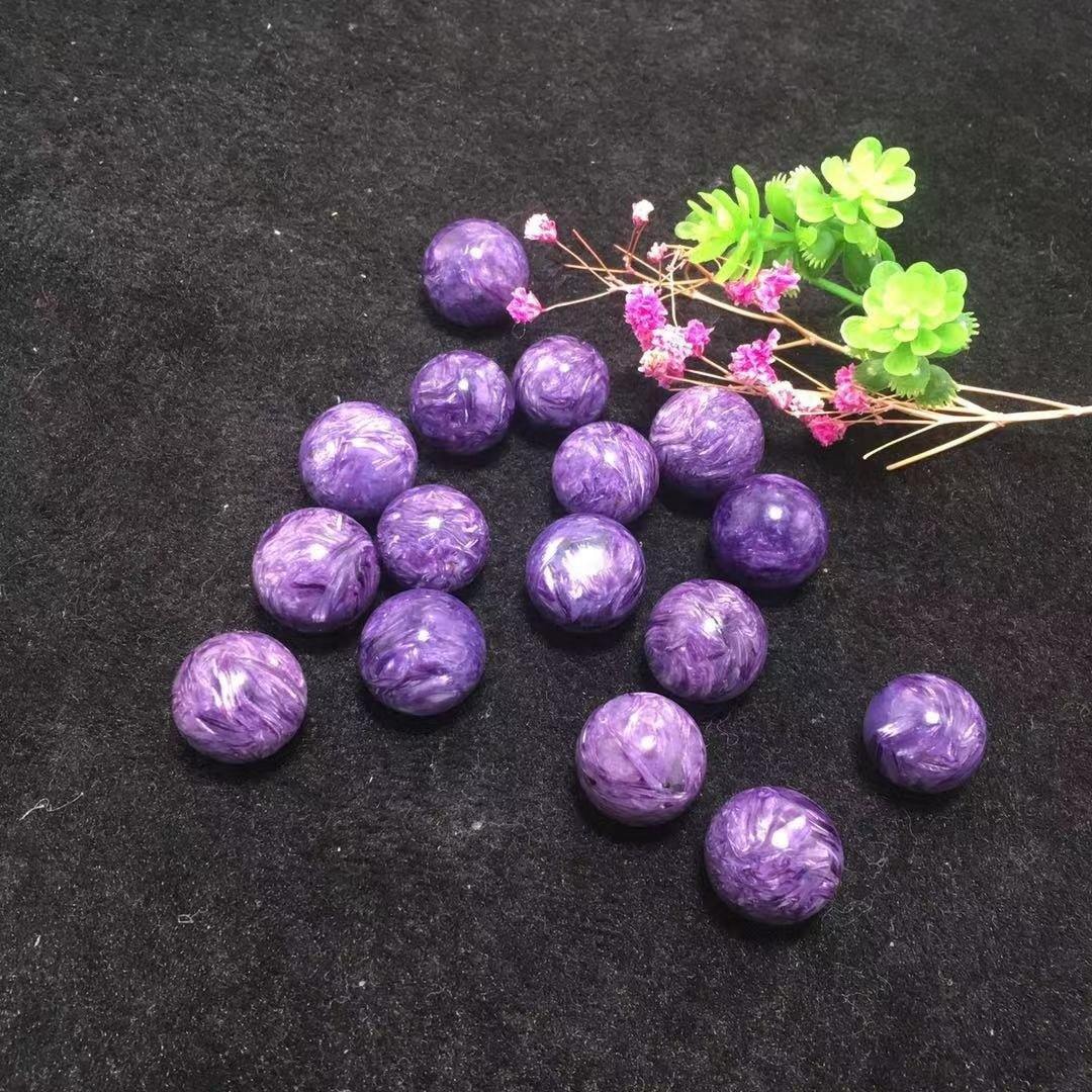 Gem Grade Charoite Spheres 0.6in(1.5cm) - Image 5