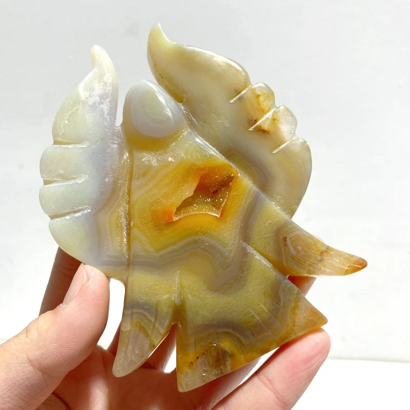 9 Pieces Geode Agate Druzy Angel Carving - Image 2