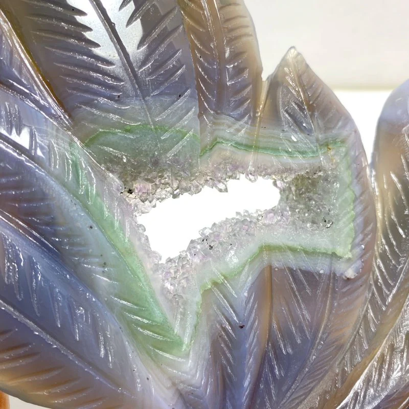 Geode Agate Druzy Nine-tailed Fox Carving #15 - Image 4