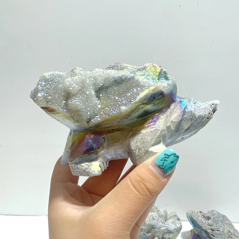 8 Pieces Geode Aura Sphalerite Hedgehog Carving - Image 3