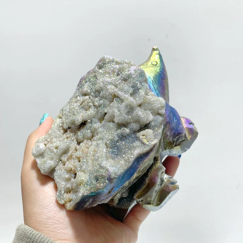 8 Pieces Geode Aura Sphalerite Hedgehog Carving - Image 4