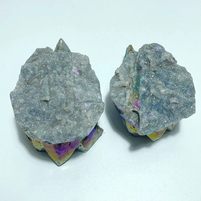 8 Pieces Geode Aura Sphalerite Hedgehog Carving - Image 5