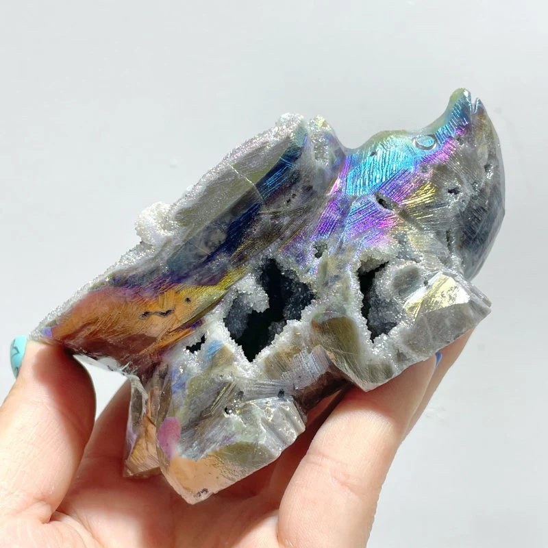 8 Pieces Geode Aura Sphalerite Hedgehog Carving - Image 6