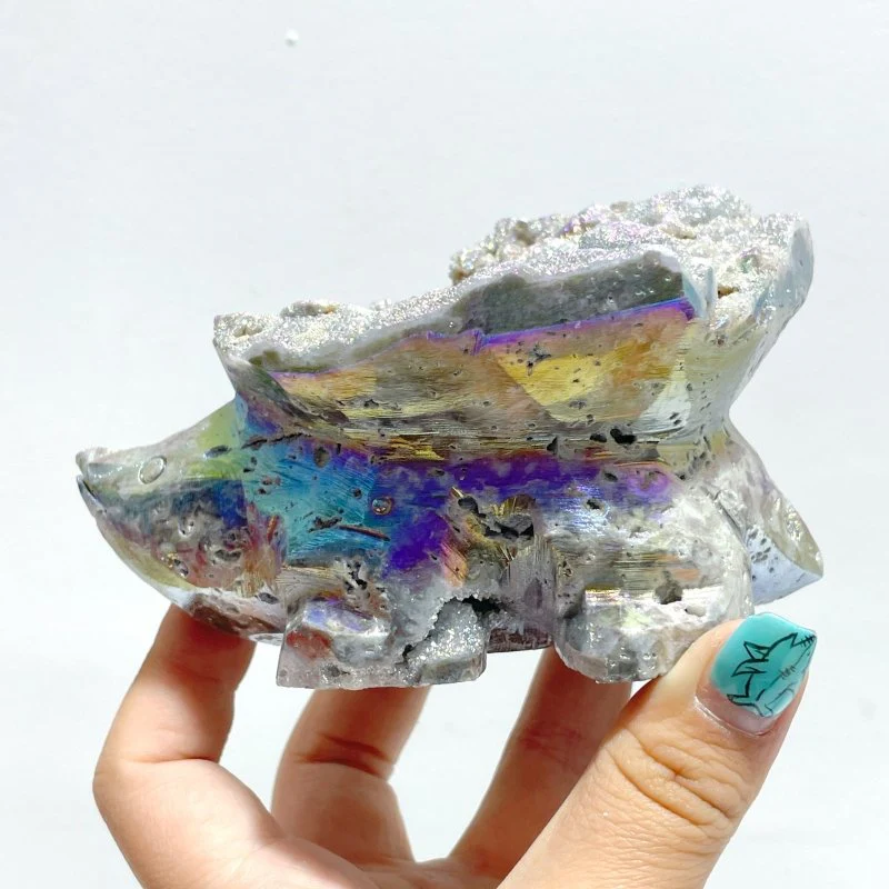8 Pieces Geode Aura Sphalerite Hedgehog Carving - Image 8