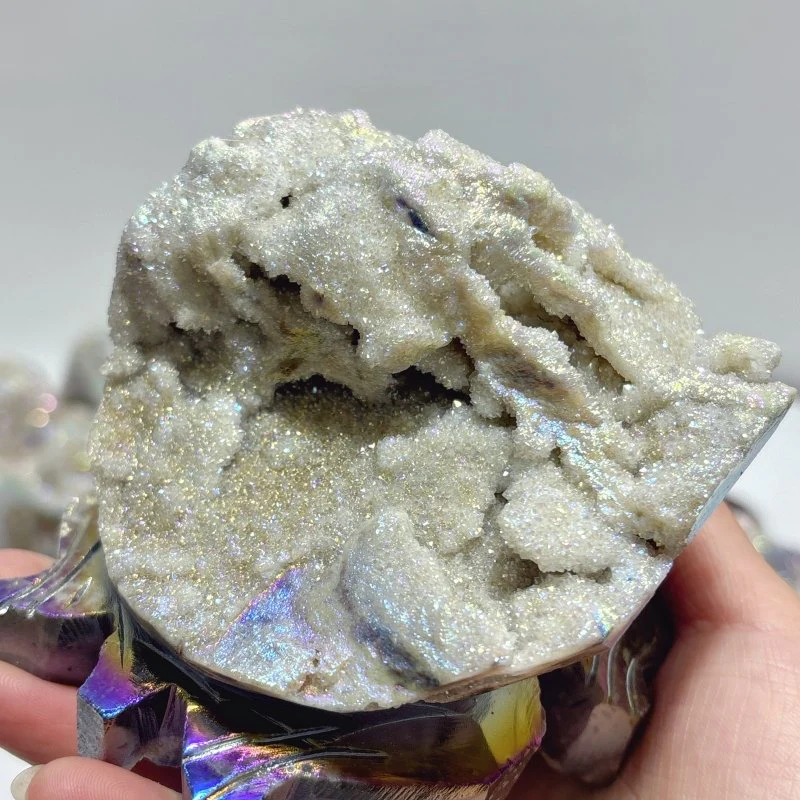 7 Pieces Geode Aura Sphalerite Sea Turtles Carving - Image 6