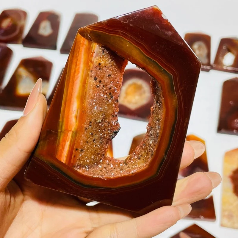 29 Pieces Geode Carnelian Tower Points - Image 2