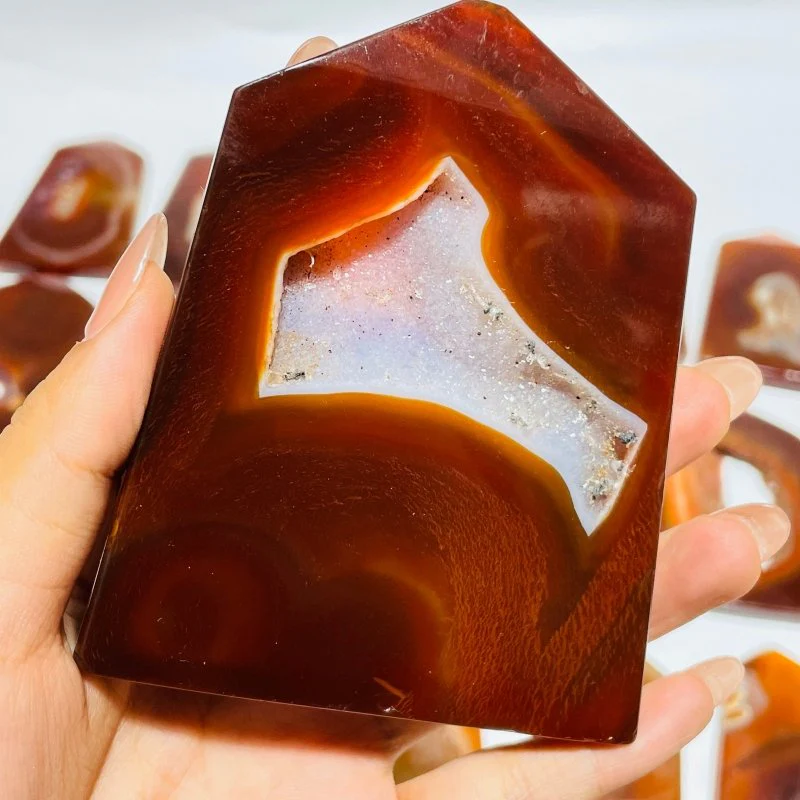 29 Pieces Geode Carnelian Tower Points - Image 3