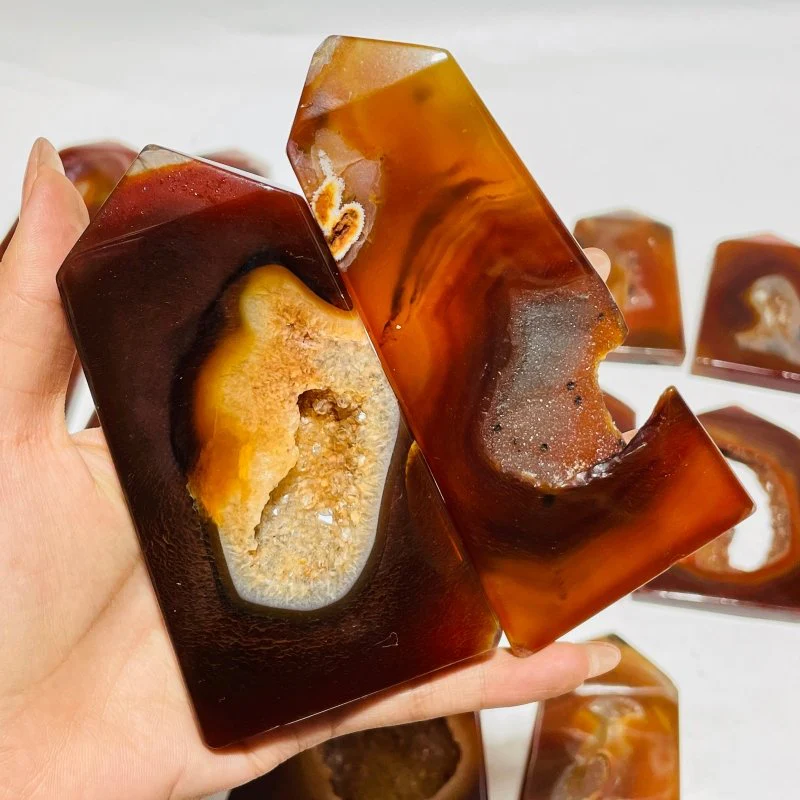 29 Pieces Geode Carnelian Tower Points - Image 5
