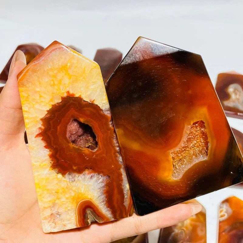 29 Pieces Geode Carnelian Tower Points - Image 6