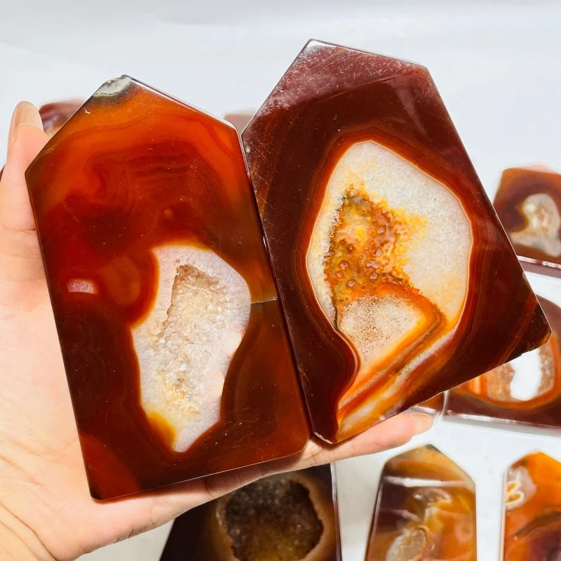 29 Pieces Geode Carnelian Tower Points - Image 8