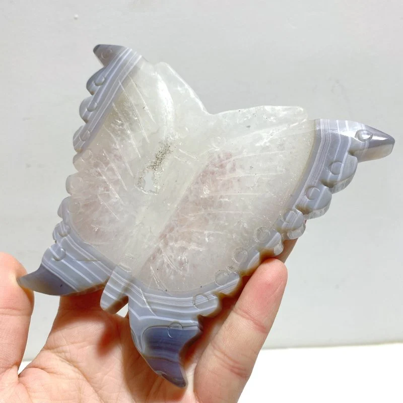7 Pieces Geode Druzy Agate Butterfly Carving - Image 6