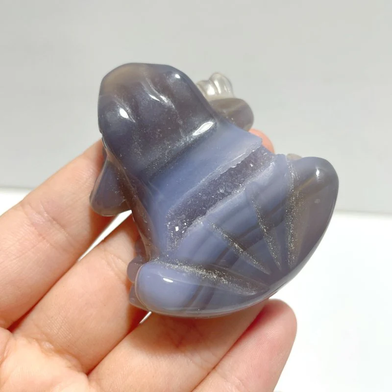 Geode Druzy Agate Frog Carving Wholesale - Image 2