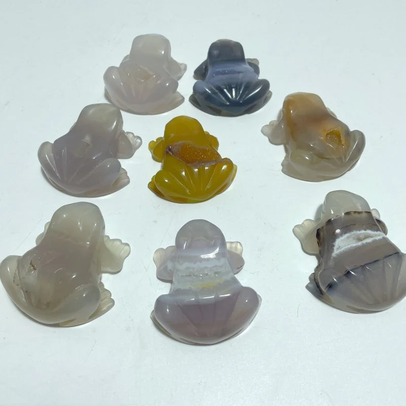 Geode Druzy Agate Frog Carving Wholesale - Image 6