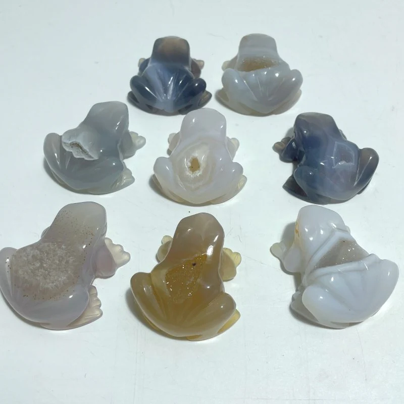 Geode Druzy Agate Frog Carving Wholesale - Image 7