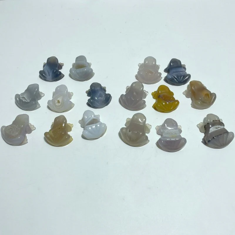 Geode Druzy Agate Frog Carving Wholesale - Image 8