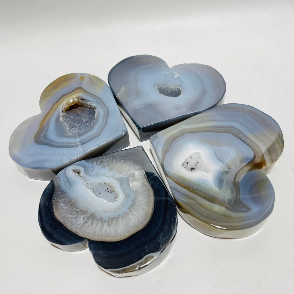 Beautiful Geode Druzy Agate Heart Wholesale - Image 2