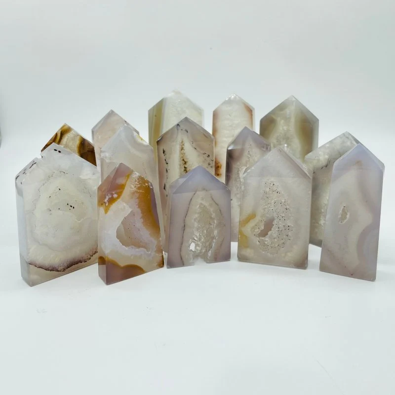 Geode Druzy Agate Four Sided Points Wholesale - Image 2