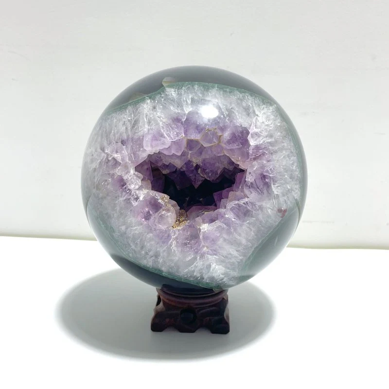 Large 12.5CM Geode Druzy Amethyst Mixed Agate Sphere