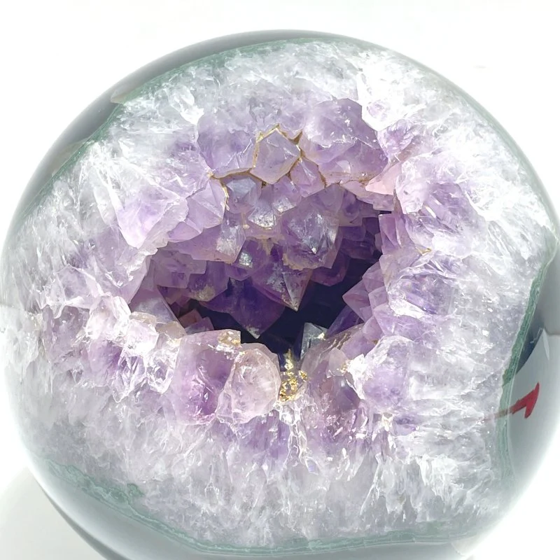 Large 12.5CM Geode Druzy Amethyst Mixed Agate Sphere - Image 2