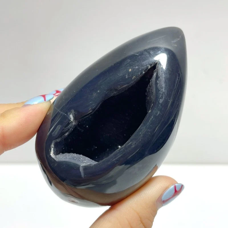 28 Pieces Geode Druzy Black Agate Eggs - Image 7