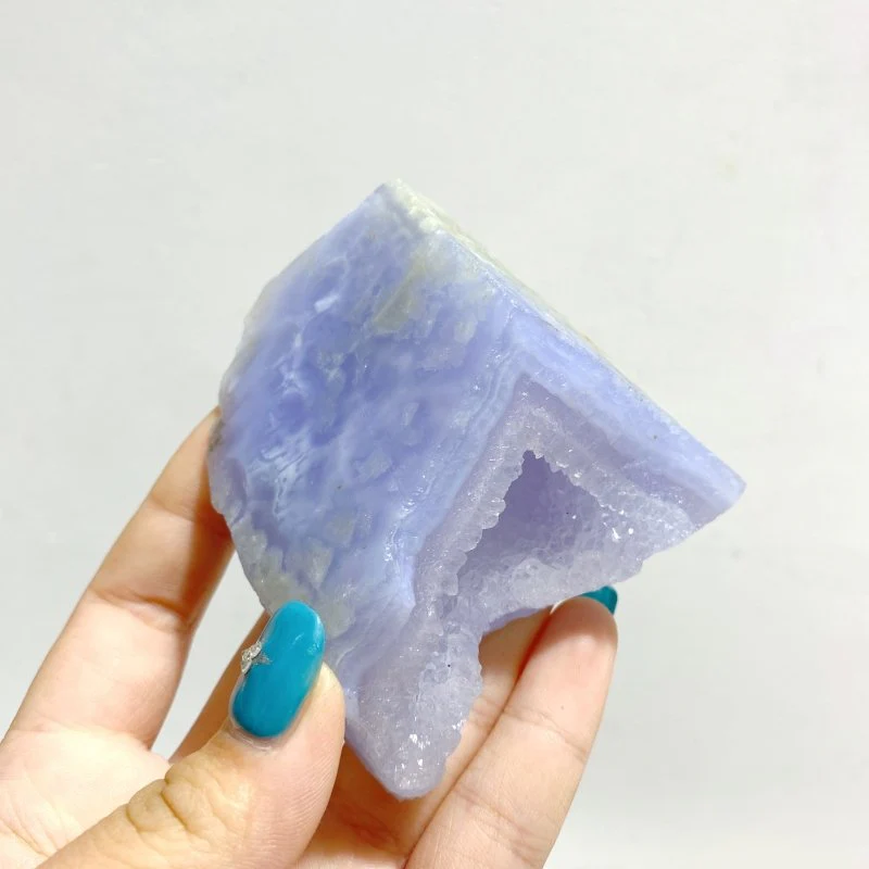 13 Pieces Geode Druzy Blue Chalcedony - Image 3
