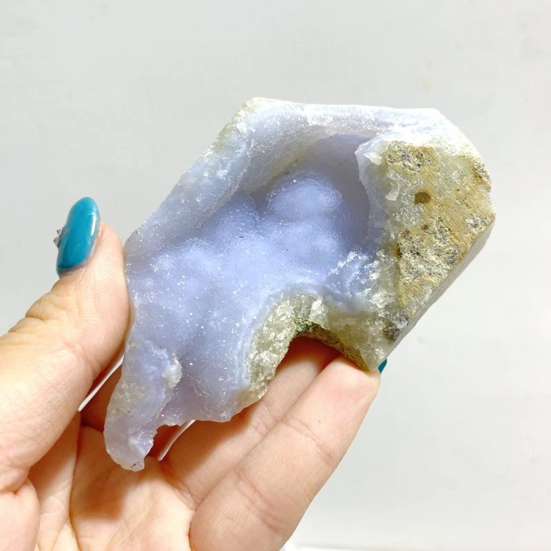13 Pieces Geode Druzy Blue Chalcedony - Image 5
