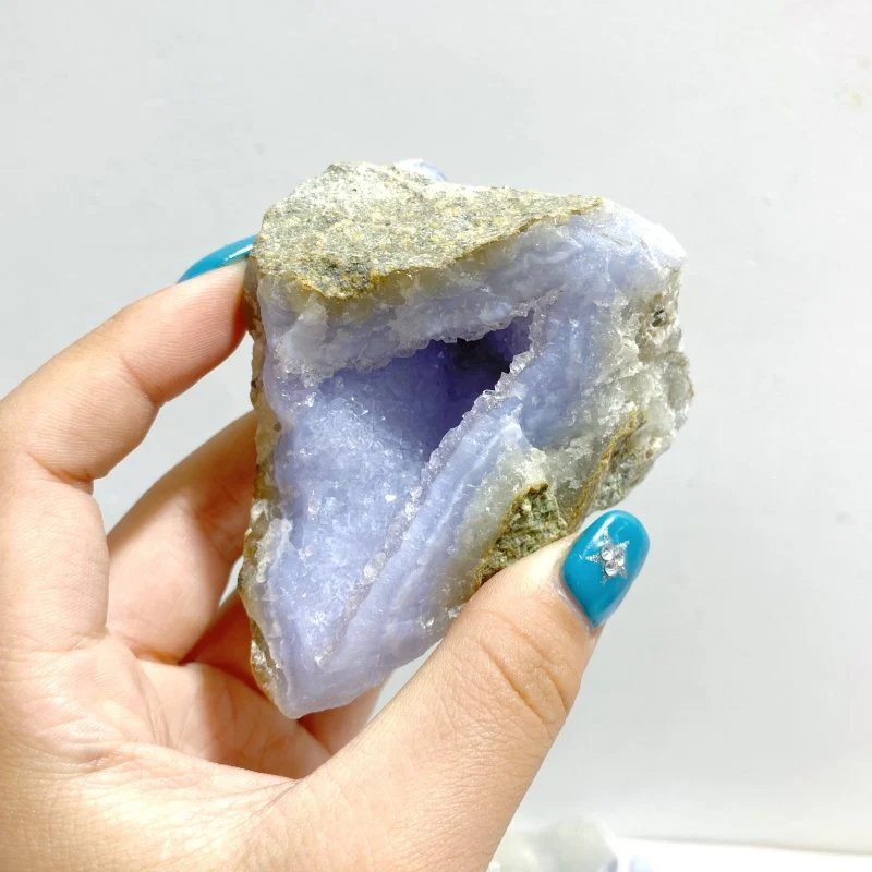 13 Pieces Geode Druzy Blue Chalcedony - Image 7