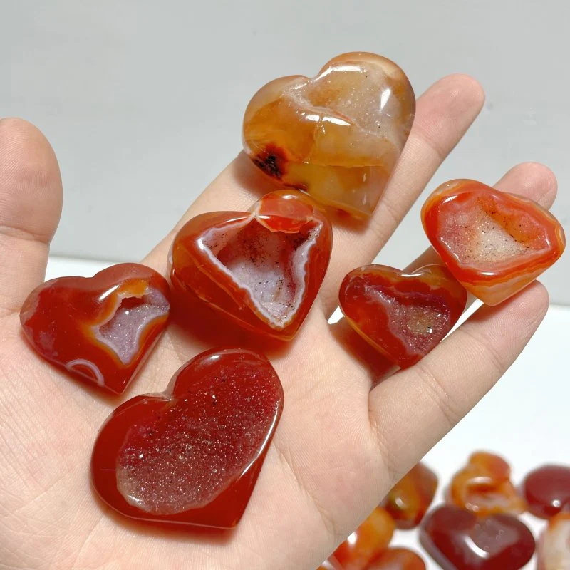 Geode Druzy Carnelian Heart Wholesale - Image 5