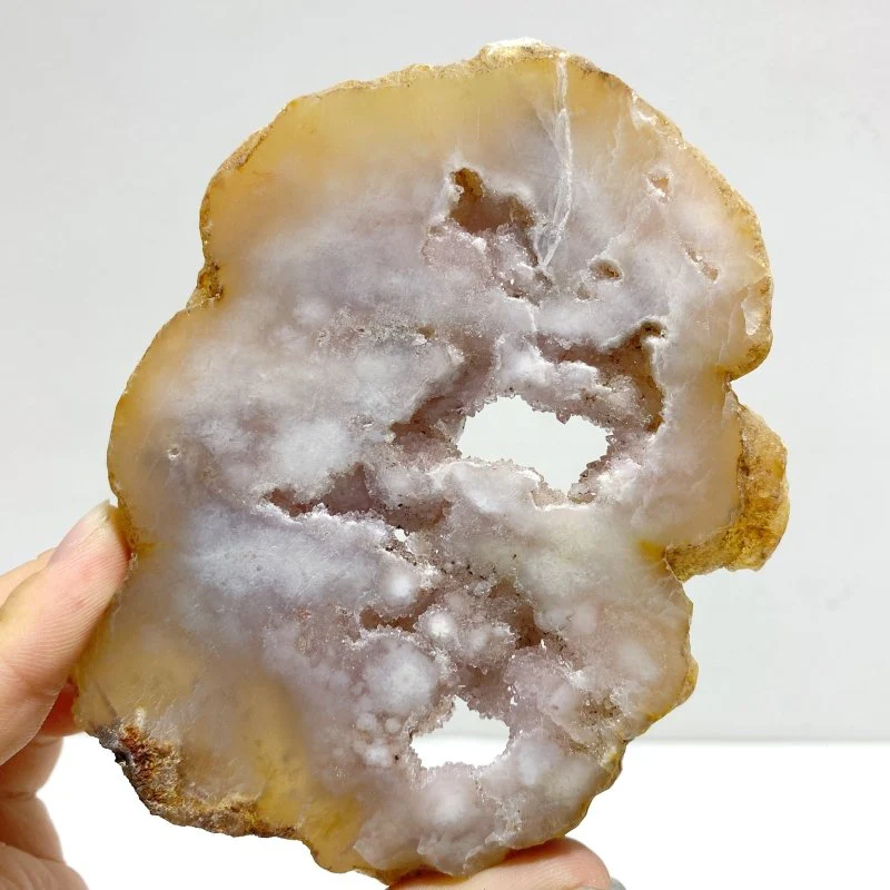 2 Pairs Geode Druzy Sakura Flower Agate Butterfly Wing With Stand - Image 5