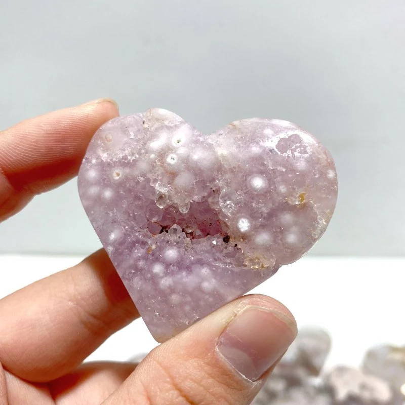 25 Pieces Geode Druzy Sakura Flower Agate Heart - Image 4