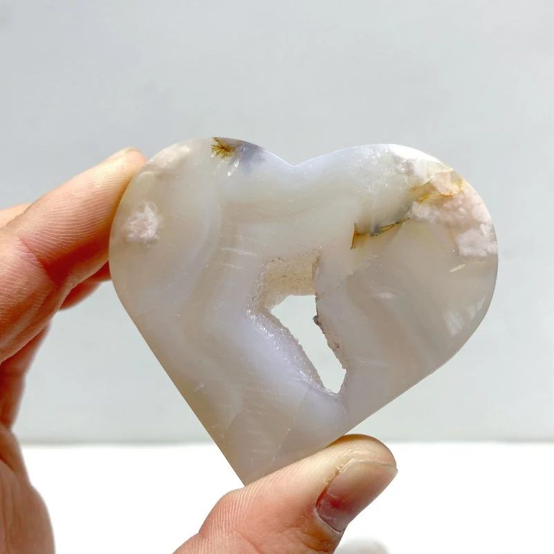 25 Pieces Geode Druzy Sakura Flower Agate Heart - Image 5