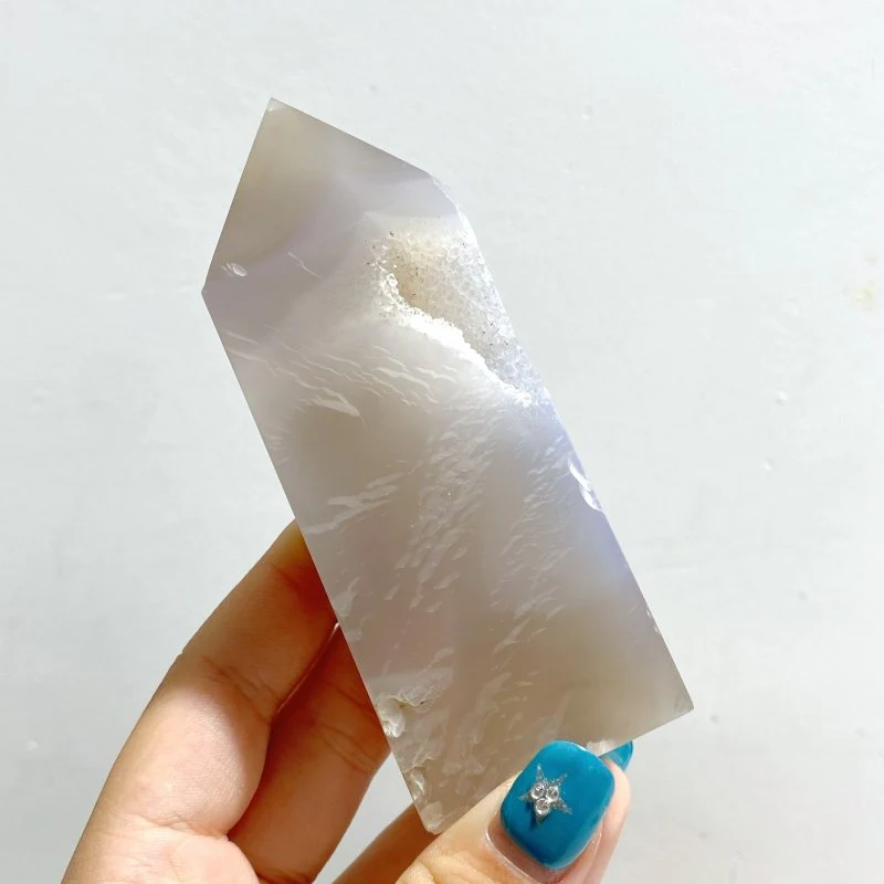 20 Pieces Geode Sakura Flower Agate Tower Points - Image 5