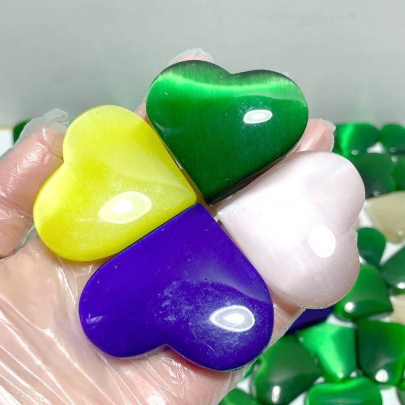 91 Pieces Glass Cat Eye Heart - Image 8