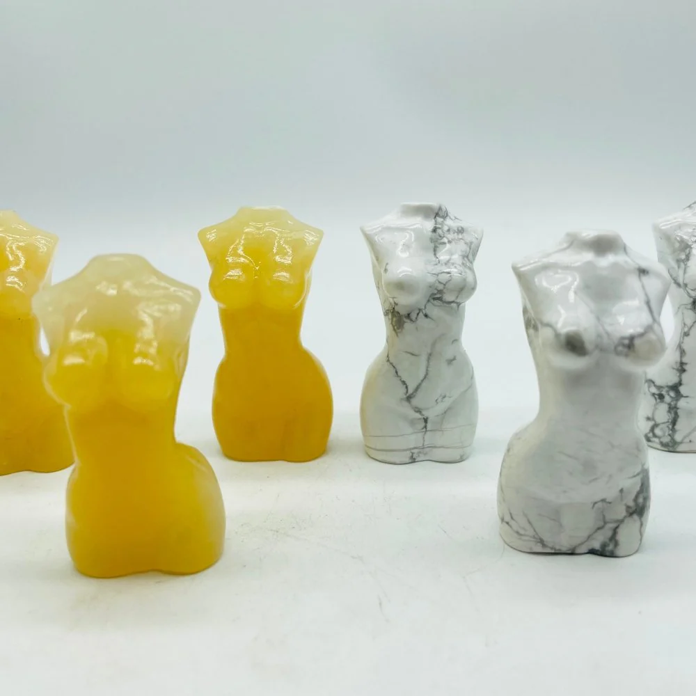 Goddess Carving Wholesale Howlite Yellow Calcite - Image 2