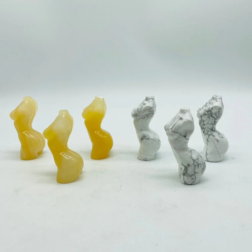 Goddess Carving Wholesale Howlite Yellow Calcite - Image 3