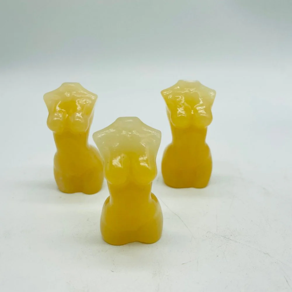 Goddess Carving Wholesale Howlite Yellow Calcite - Image 4