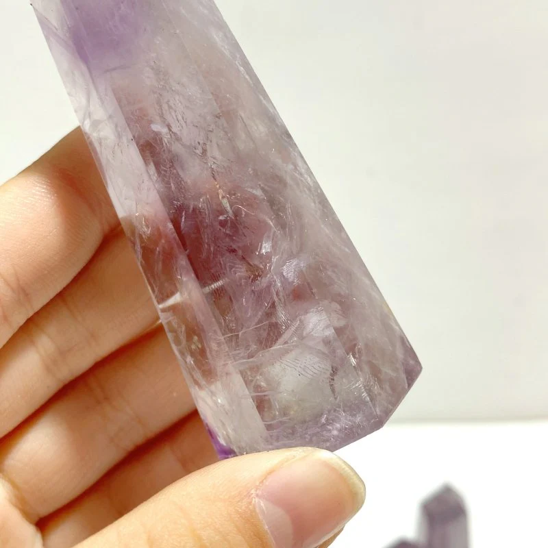 24 Pieces God's Fingerprint Amethyst Light Purple Tower Point - Image 6