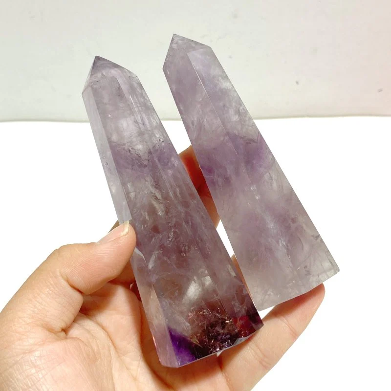 24 Pieces God's Fingerprint Amethyst Light Purple Tower Point - Image 7