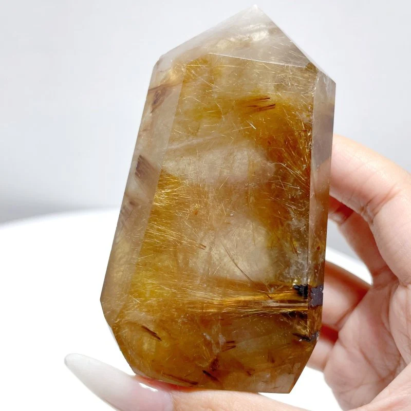 6 Pieces Gold Rutilated Quartz Points - Image 2