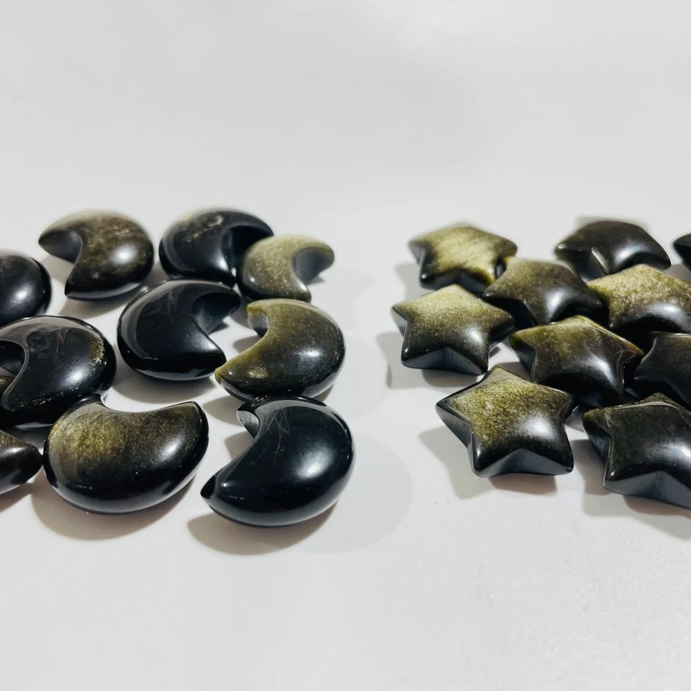 Gold Sheen Obsidian Moon&Star Wholesale - Image 2