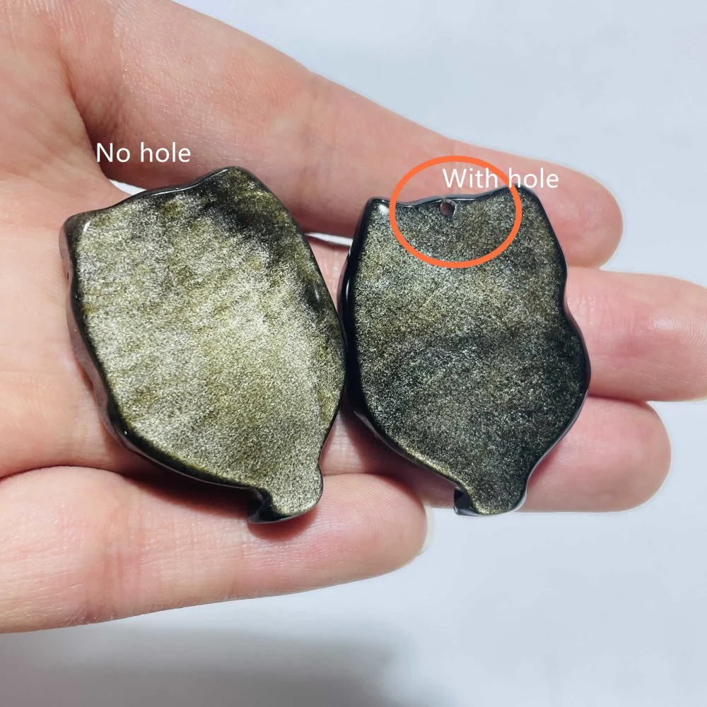 Gold Sheen Obsidian Owl Carving Wholesale - Image 4