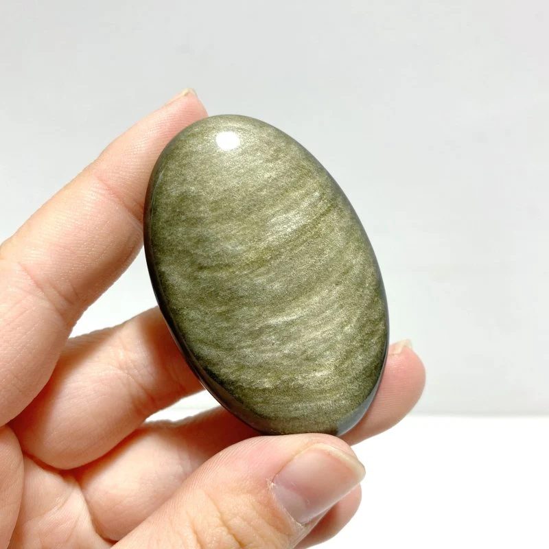 Gold Sheen Obsidian Palm Stone Wholesale