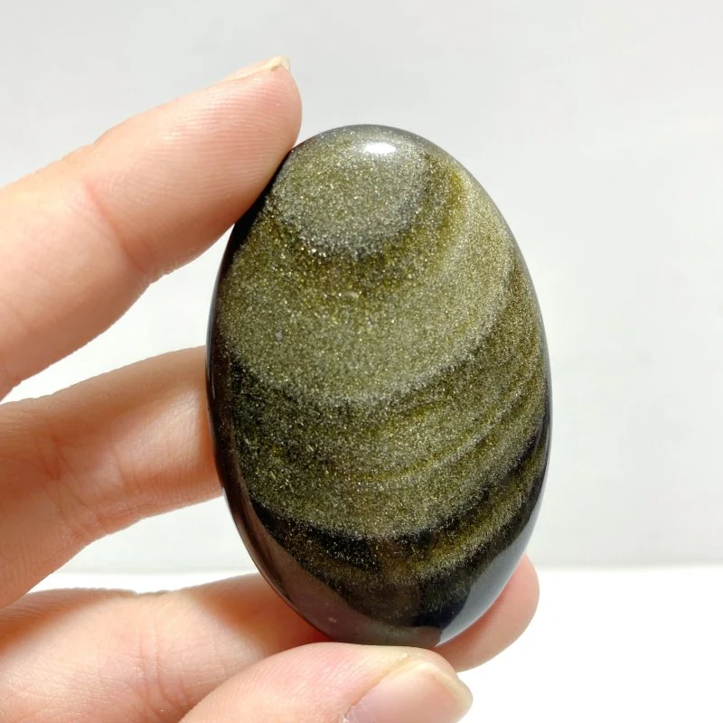 Gold Sheen Obsidian Palm Stone Wholesale - Image 3