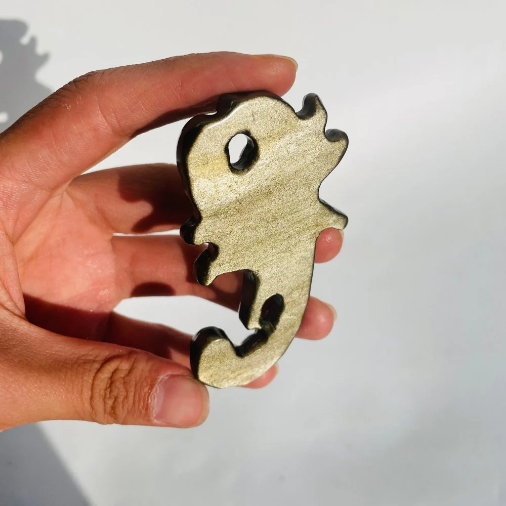 Gold Sheen Obsidian Scorpion Carving Wholesale - Image 3