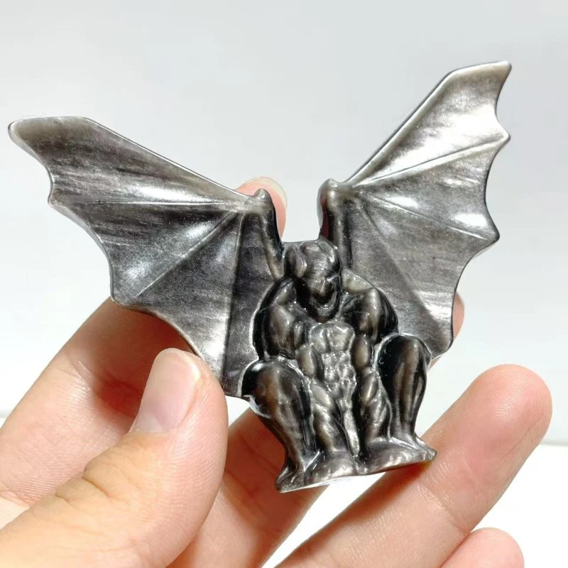 Gold Sheen Obsidian Silver Sheen Obsidian Gargoyle Wholesale