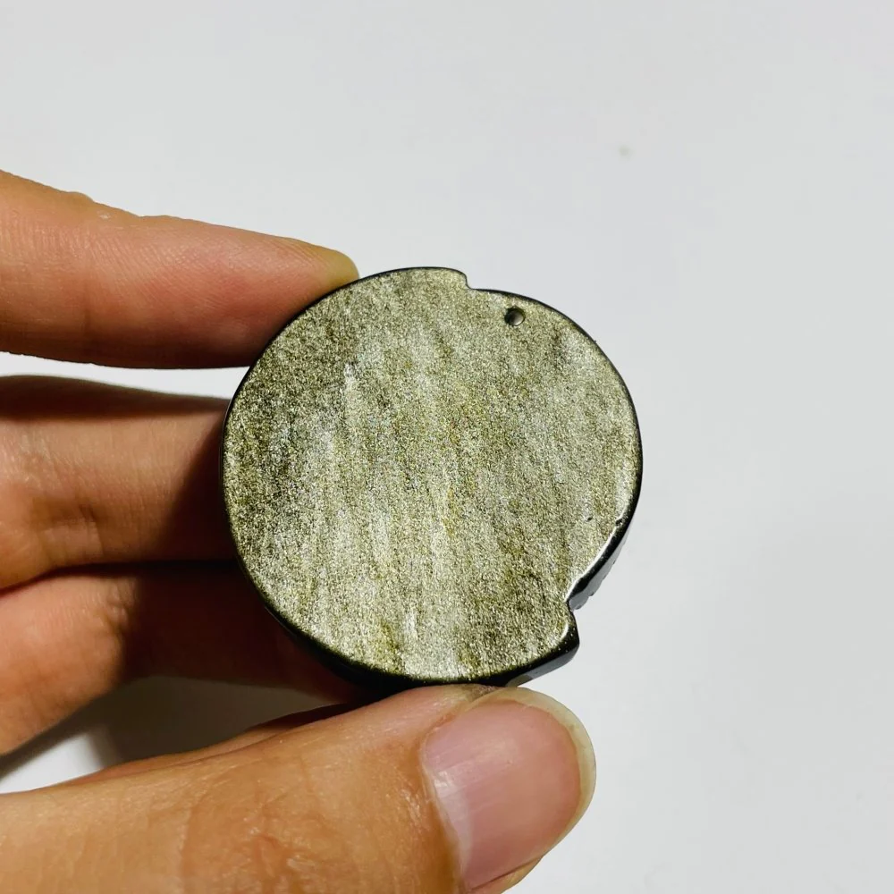 Gold Sheen Obsidian Sun&Moon Carving Wholesale - Image 4